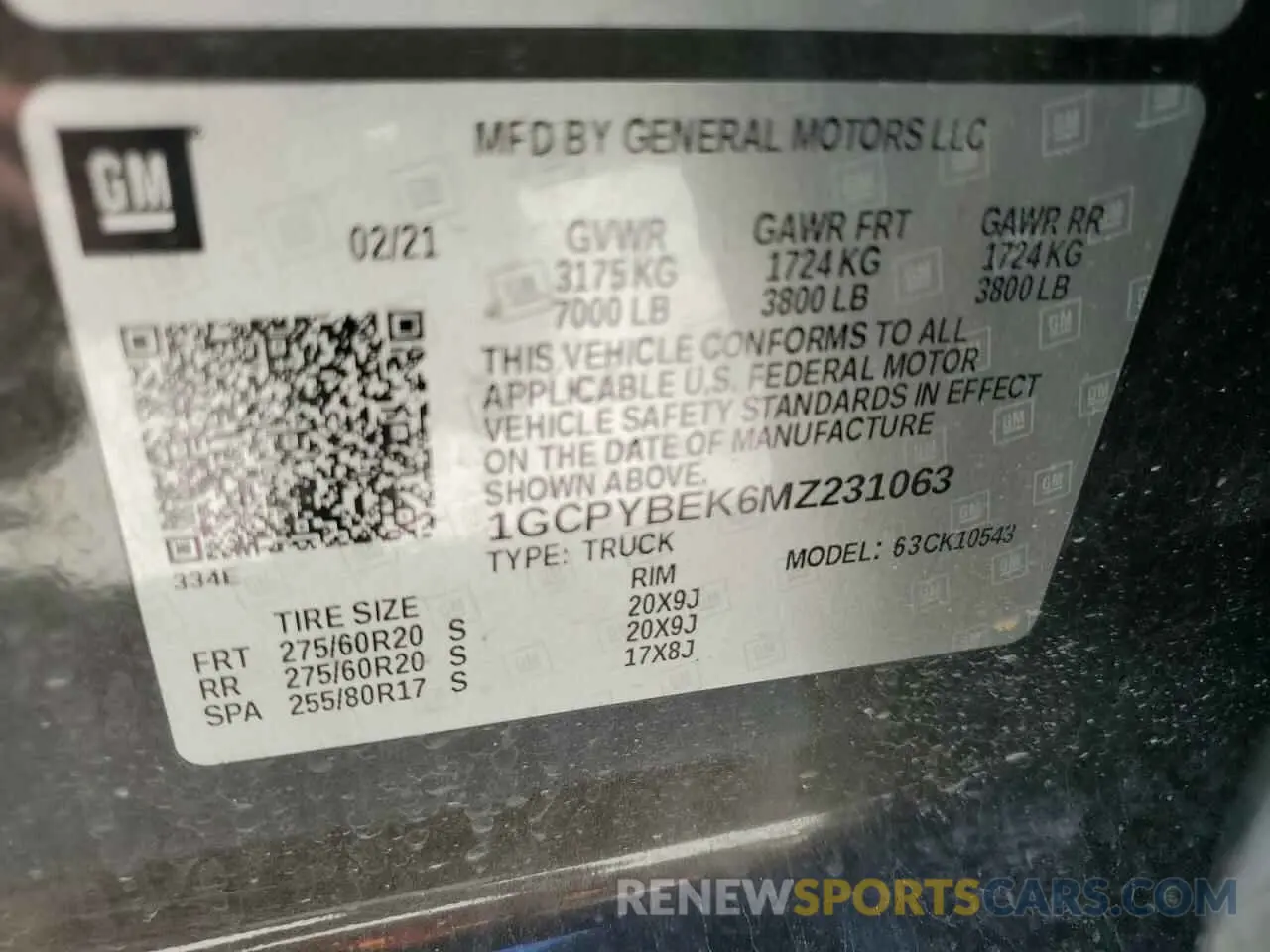 12 Фотография поврежденного автомобиля 1GCPYBEK6MZ231063 CHEVROLET ALL Models 2021
