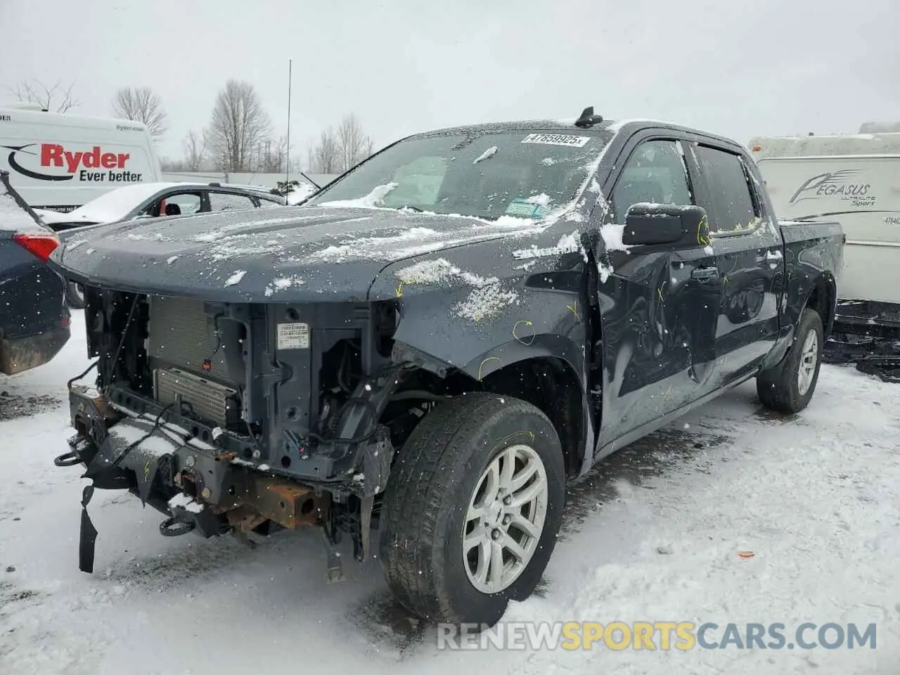1 Photograph of a damaged car 1GCPYEEK8MZ417883 CHEVROLET ALL Models 2021