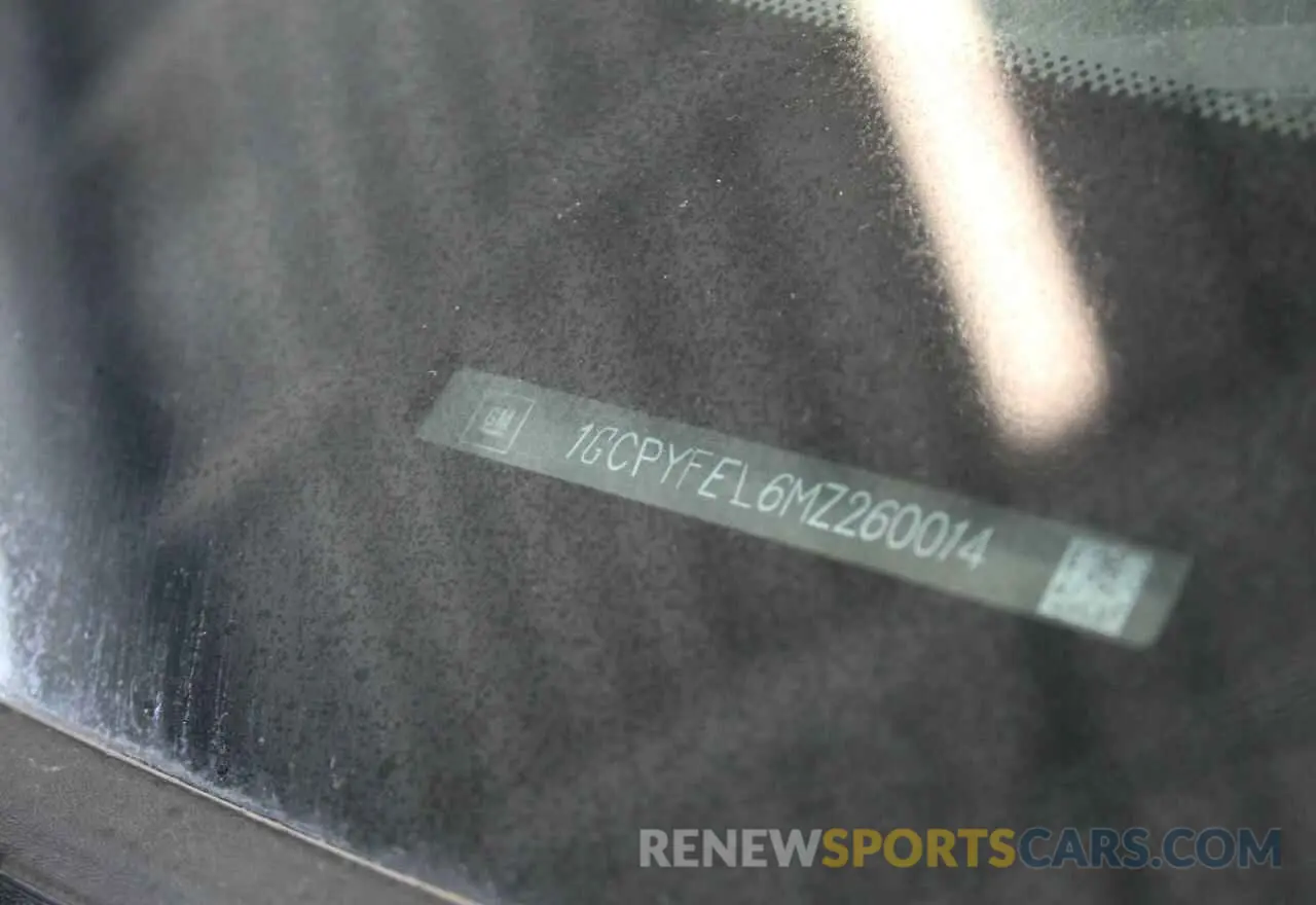 10 Photograph of a damaged car 1GCPYFEL6MZ260014 CHEVROLET ALL Models 2021