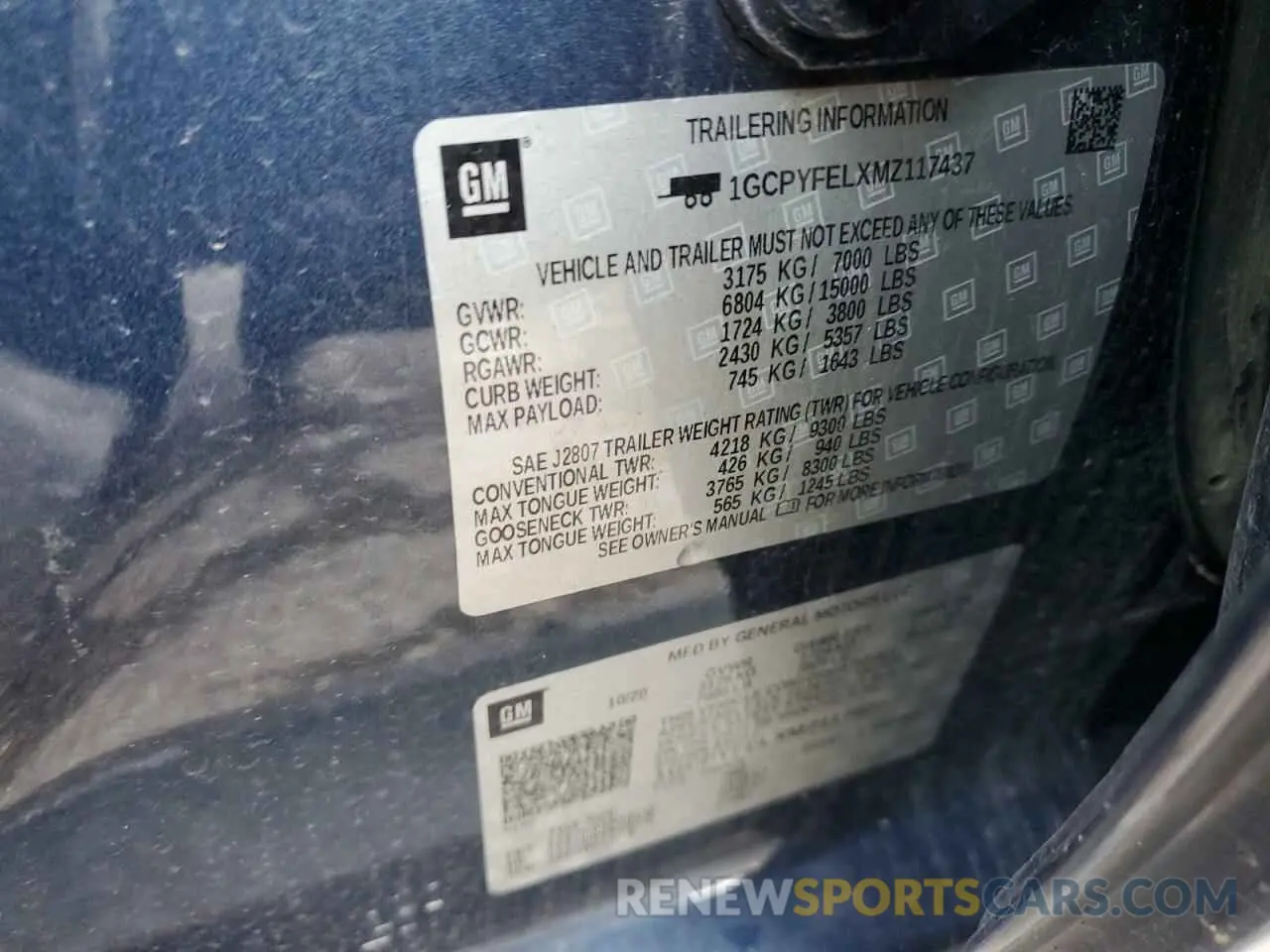 12 Фотография поврежденного автомобиля 1GCPYFELXMZ117437 CHEVROLET ALL Models 2021