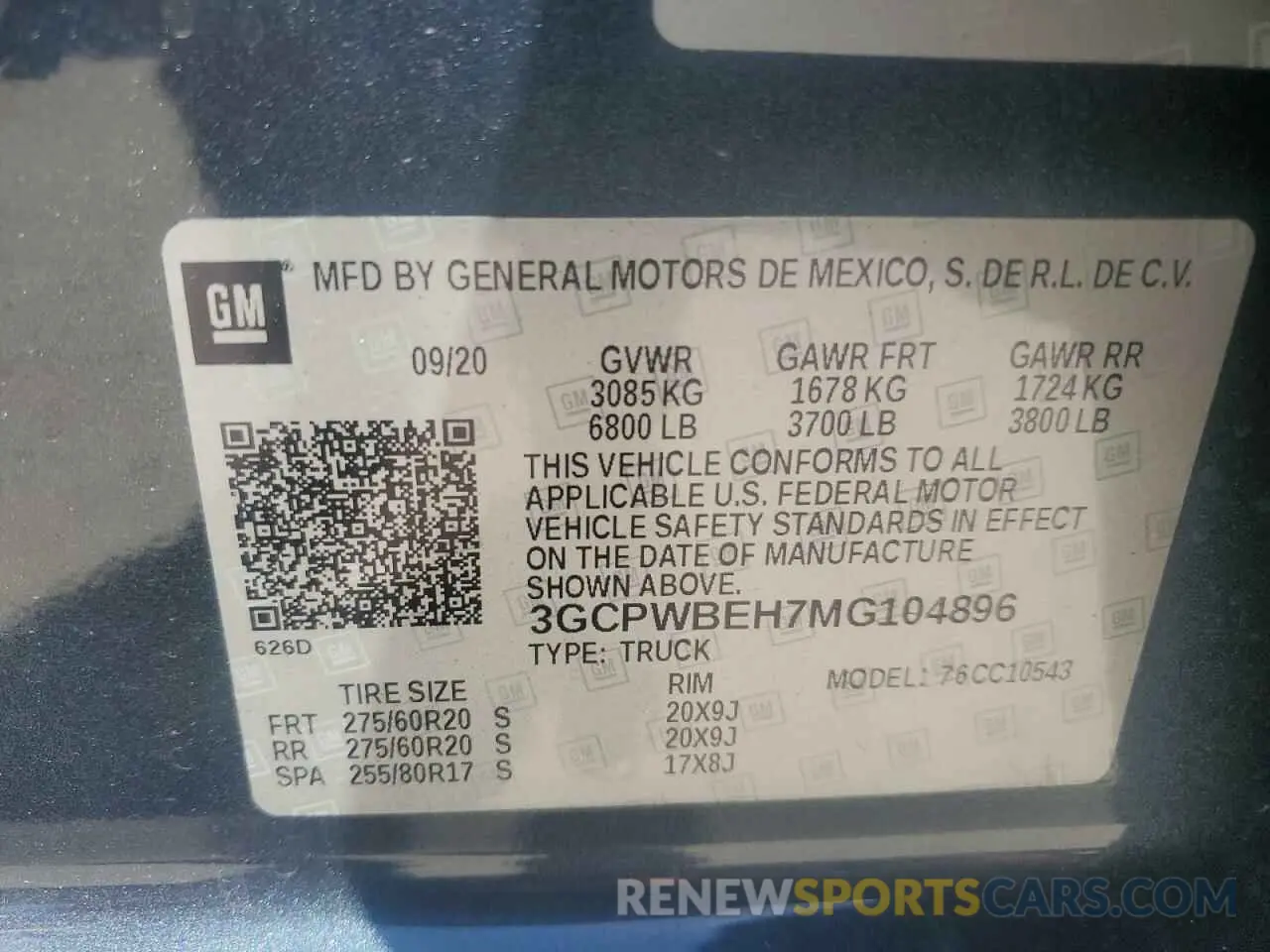 12 Фотография поврежденного автомобиля 3GCPWBEH7MG104896 CHEVROLET ALL Models 2021