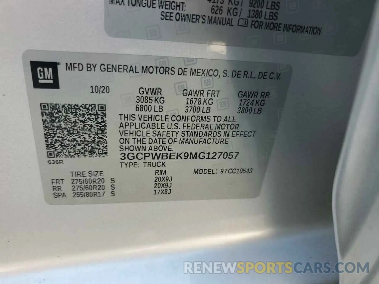 15 Фотография поврежденного автомобиля 3GCPWBEK9MG127057 CHEVROLET ALL Models 2021