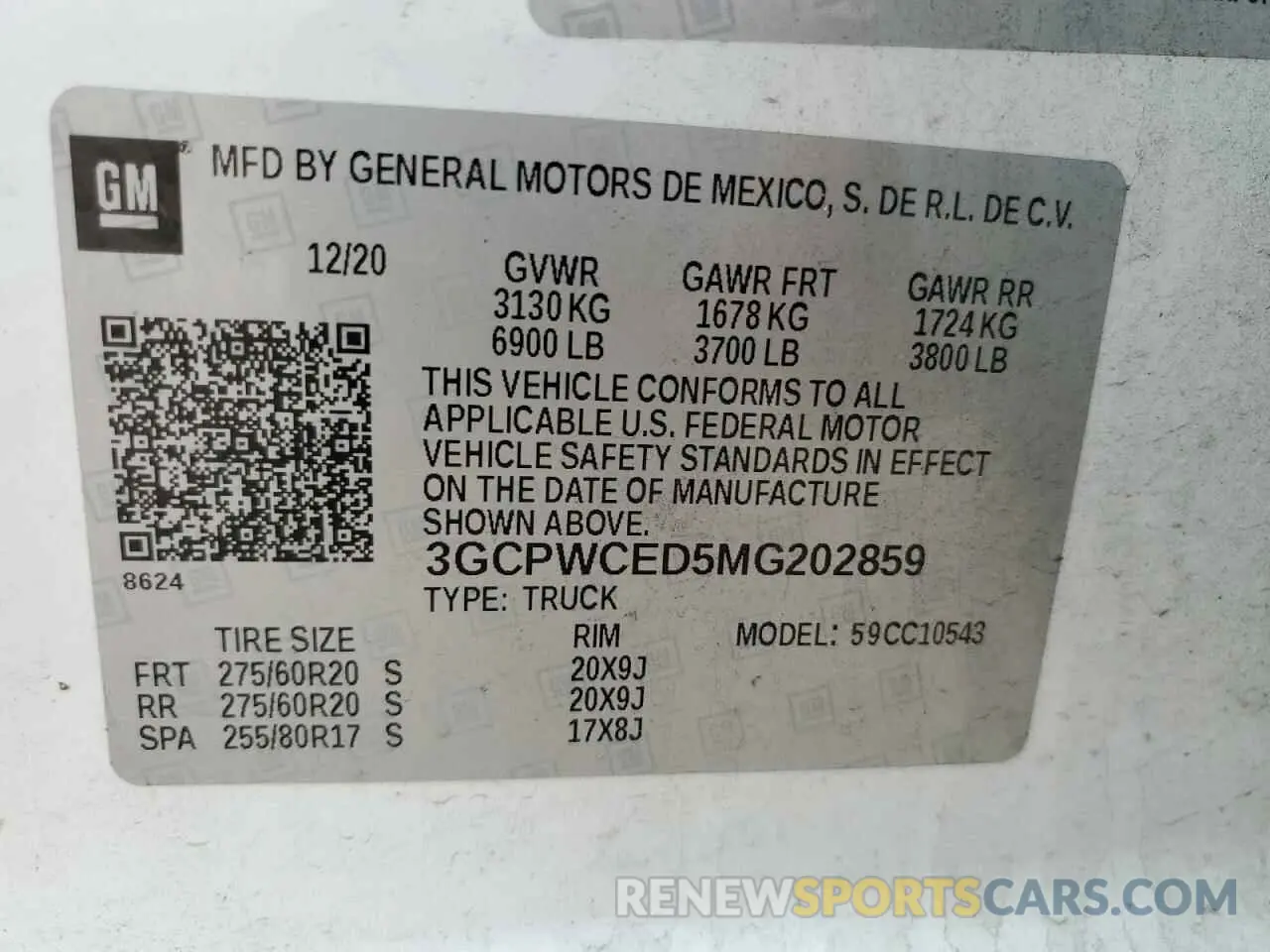 14 Photograph of a damaged car 3GCPWCED5MG202859 CHEVROLET ALL Models 2021