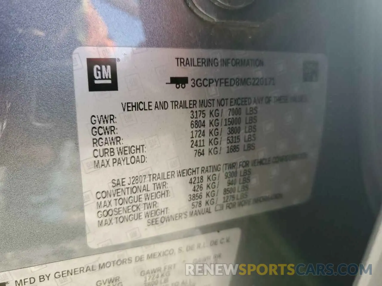 13 Фотография поврежденного автомобиля 3GCPYFED8MG220171 CHEVROLET ALL Models 2021