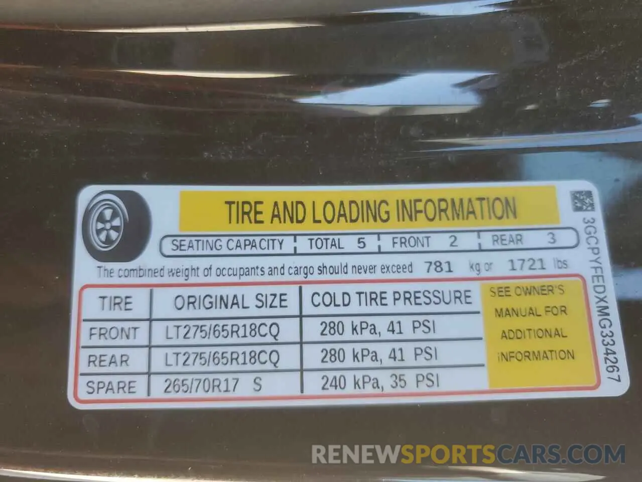 14 Фотография поврежденного автомобиля 3GCPYFEDXMG334267 CHEVROLET ALL Models 2021