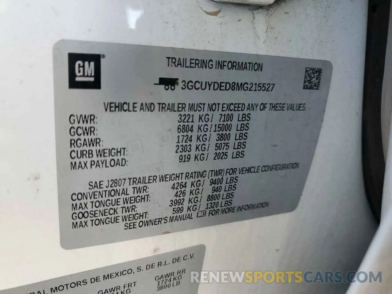 14 Фотография поврежденного автомобиля 3GCUYDED8MG215527 CHEVROLET ALL Models 2021