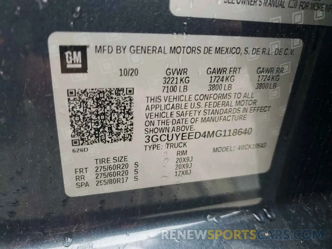 12 Фотография поврежденного автомобиля 3GCUYEED4MG118640 CHEVROLET ALL Models 2021