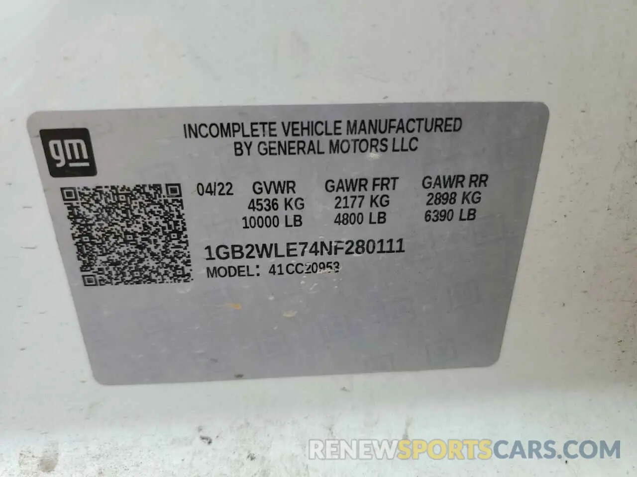 12 Фотография поврежденного автомобиля 1GB2WLE74NF280111 CHEVROLET ALL Models 2022