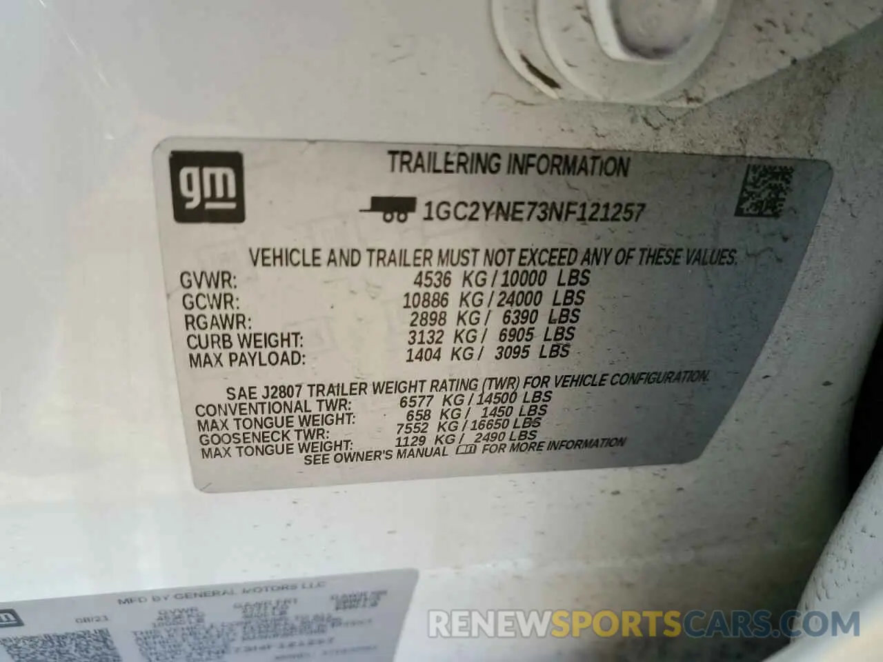 12 Фотография поврежденного автомобиля 1GC2YNE73NF121257 CHEVROLET ALL Models 2022