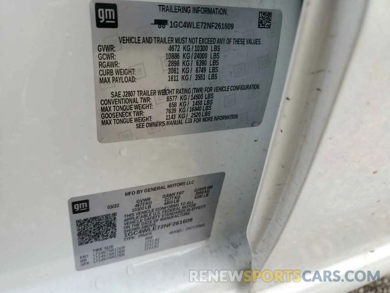 13 Фотография поврежденного автомобиля 1GC4WLE72NF261609 CHEVROLET ALL Models 2022