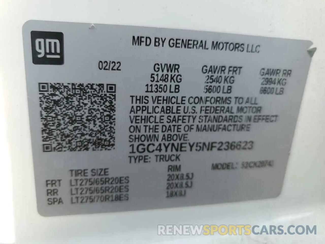 13 Фотография поврежденного автомобиля 1GC4YNEY5NF236623 CHEVROLET ALL Models 2022