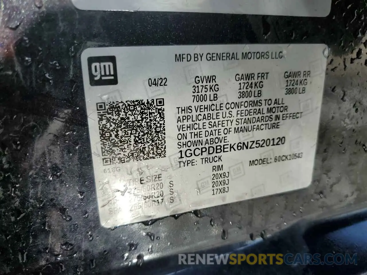 12 Фотография поврежденного автомобиля 1GCPDBEK6NZ520120 CHEVROLET ALL Models 2022