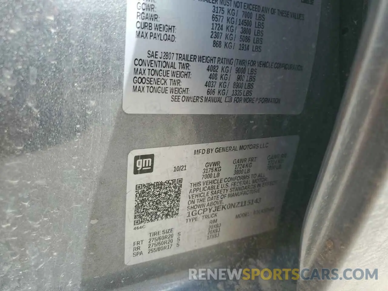 12 Фотография поврежденного автомобиля 1GCPYJEK0NZ115143 CHEVROLET ALL Models 2022