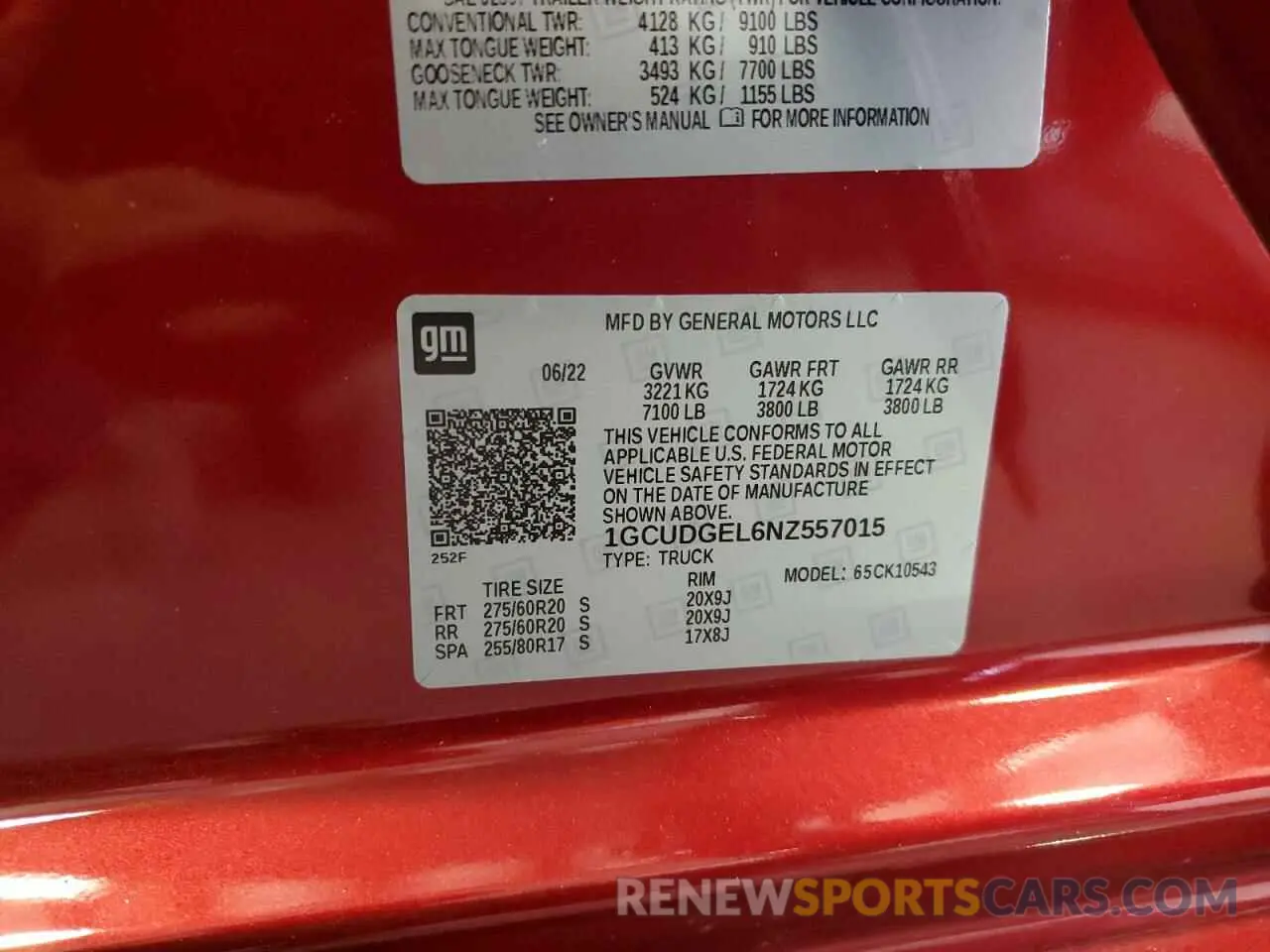 12 Фотография поврежденного автомобиля 1GCUDGEL6NZ557015 CHEVROLET ALL Models 2022