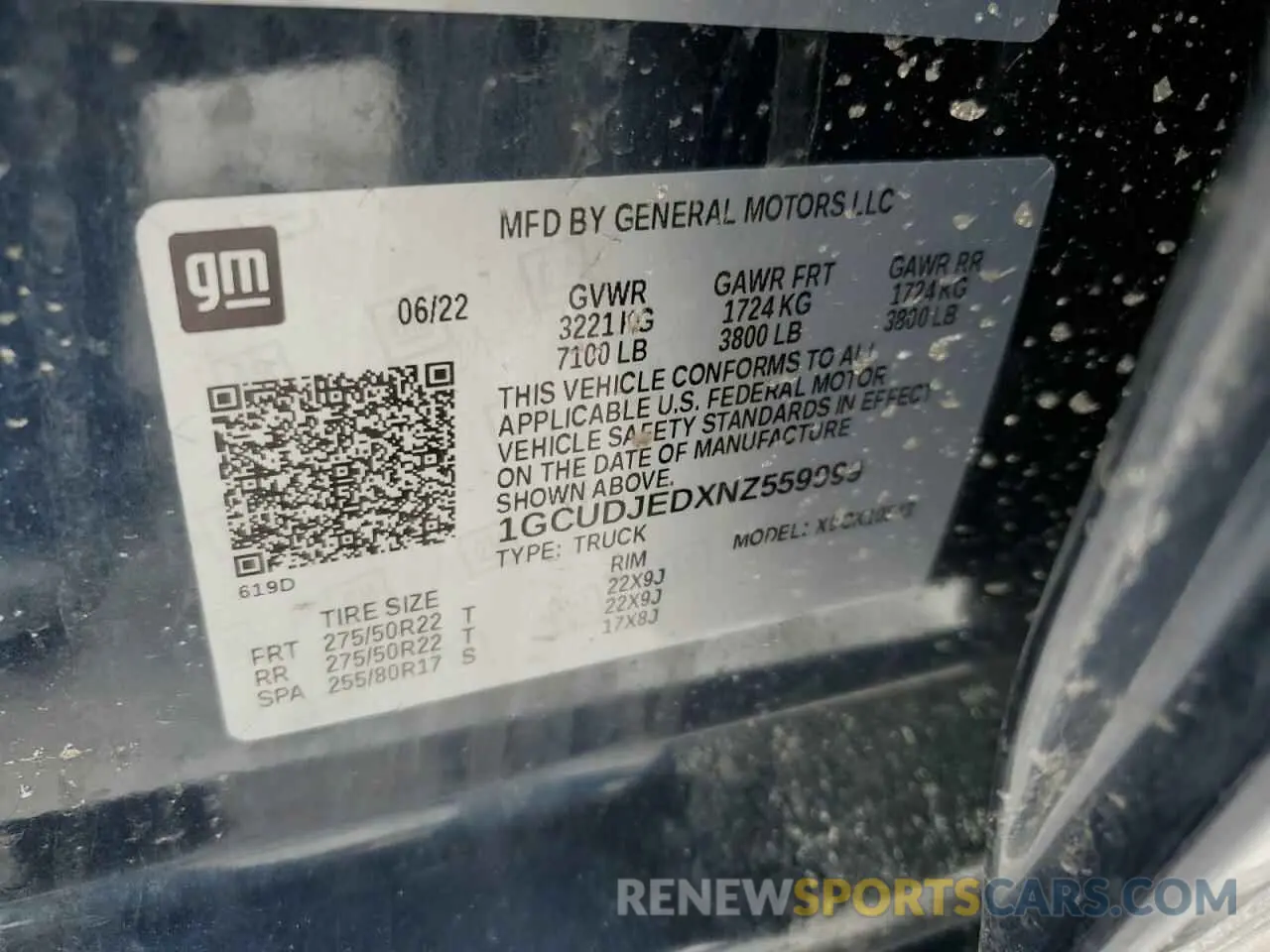12 Фотография поврежденного автомобиля 1GCUDJEDXNZ559999 CHEVROLET ALL Models 2022