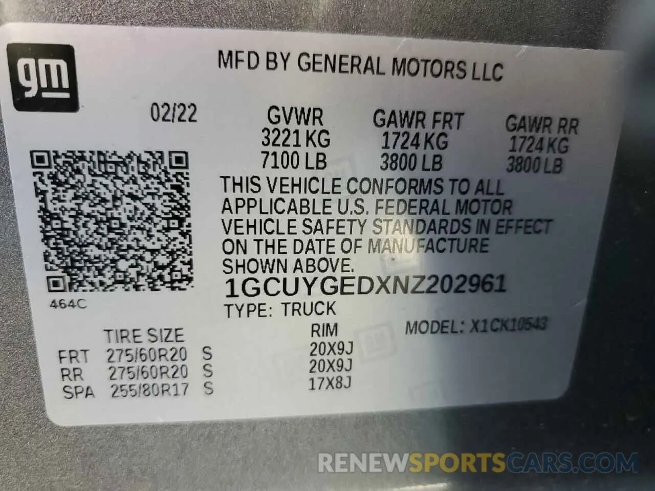 12 Фотография поврежденного автомобиля 1GCUYGEDXNZ202961 CHEVROLET ALL Models 2022