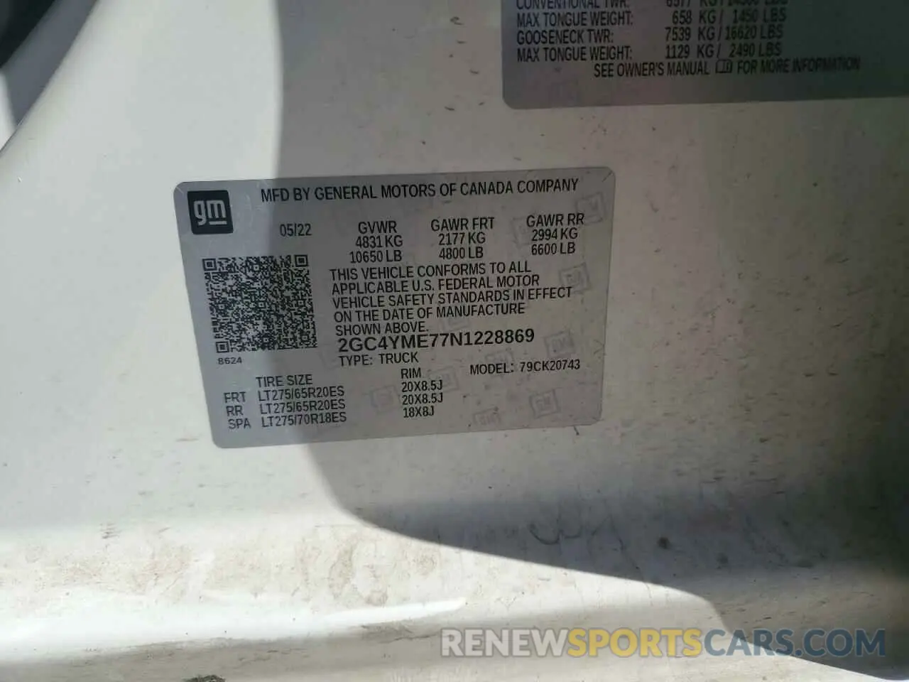 14 Фотография поврежденного автомобиля 2GC4YME77N1228869 CHEVROLET ALL Models 2022