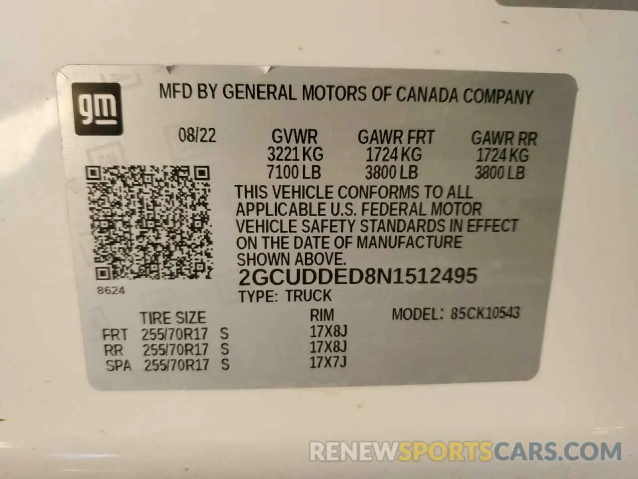 12 Photograph of a damaged car 2GCUDDED8N1512495 CHEVROLET ALL Models 2022