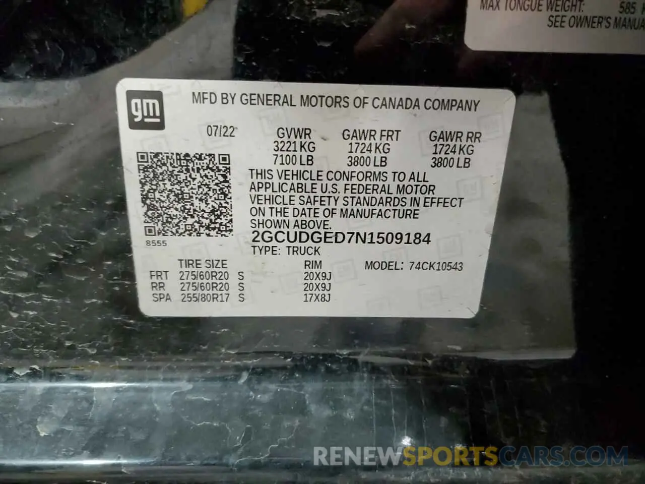 13 Photograph of a damaged car 2GCUDGED7N1509184 CHEVROLET ALL Models 2022