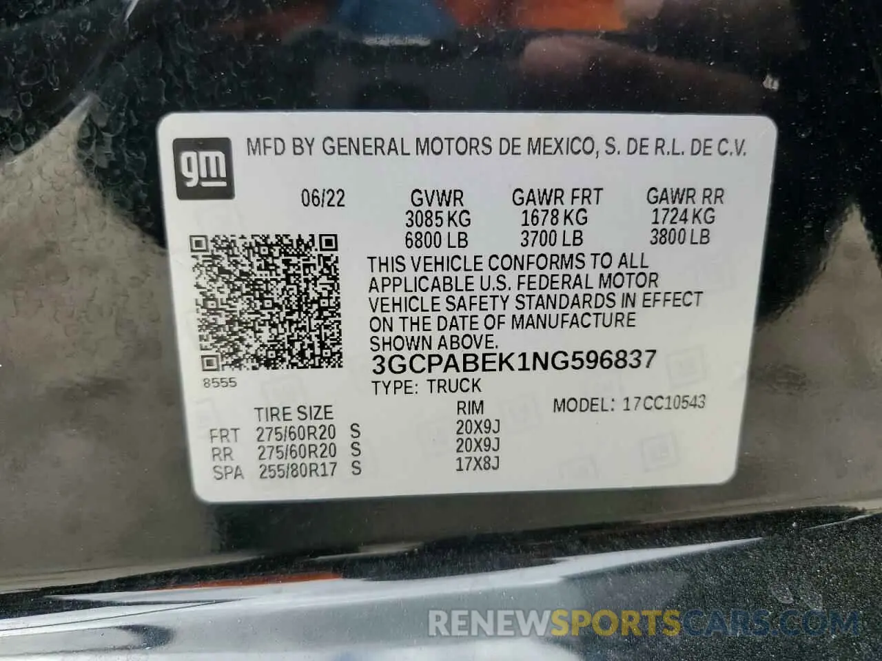 12 Photograph of a damaged car 3GCPABEK1NG596837 CHEVROLET ALL Models 2022