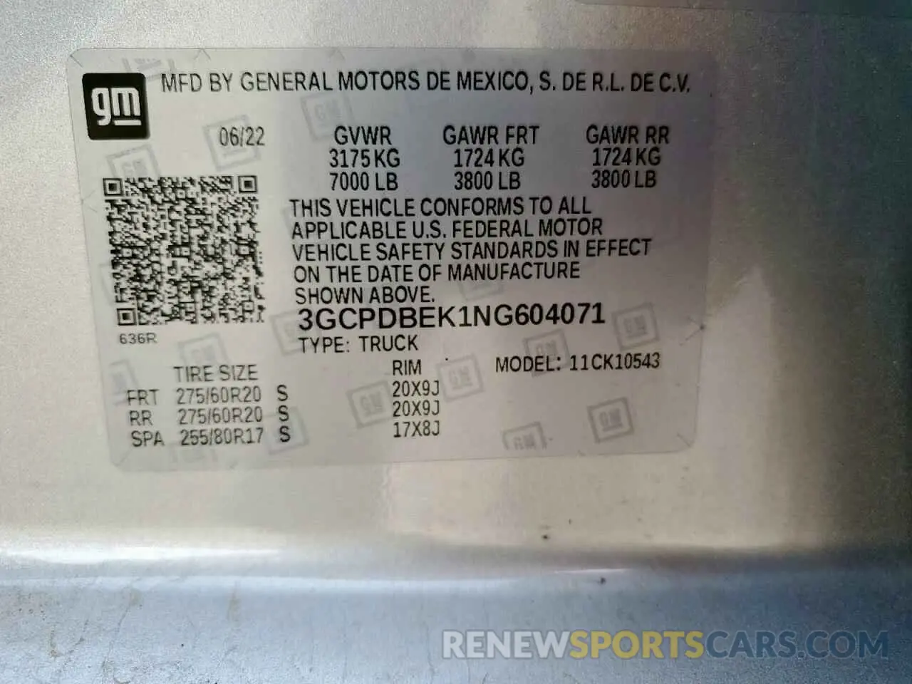 12 Фотография поврежденного автомобиля 3GCPDBEK1NG604071 CHEVROLET ALL Models 2022