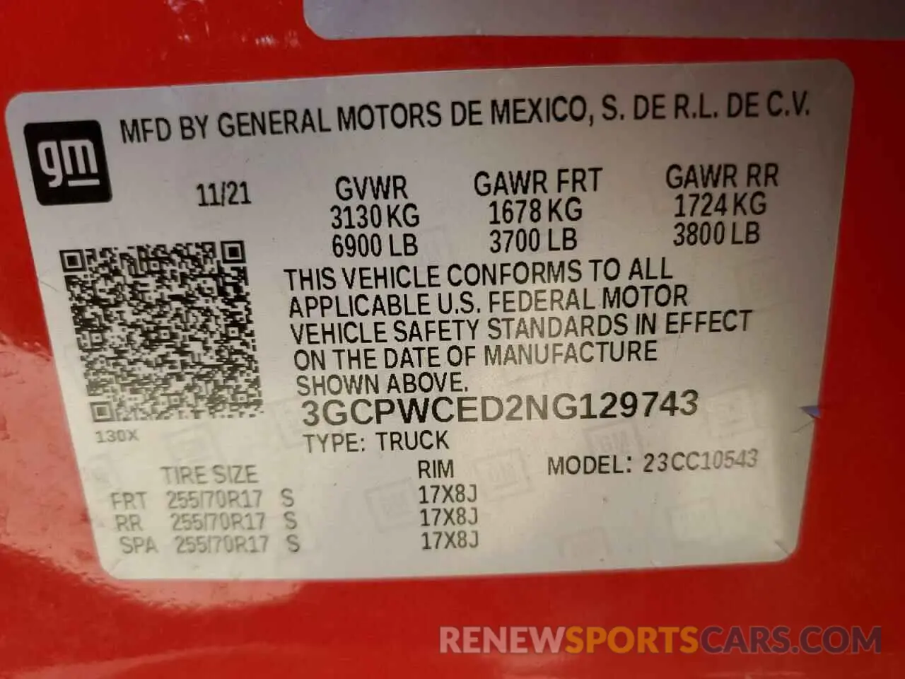 13 Photograph of a damaged car 3GCPWCED2NG129743 CHEVROLET ALL Models 2022