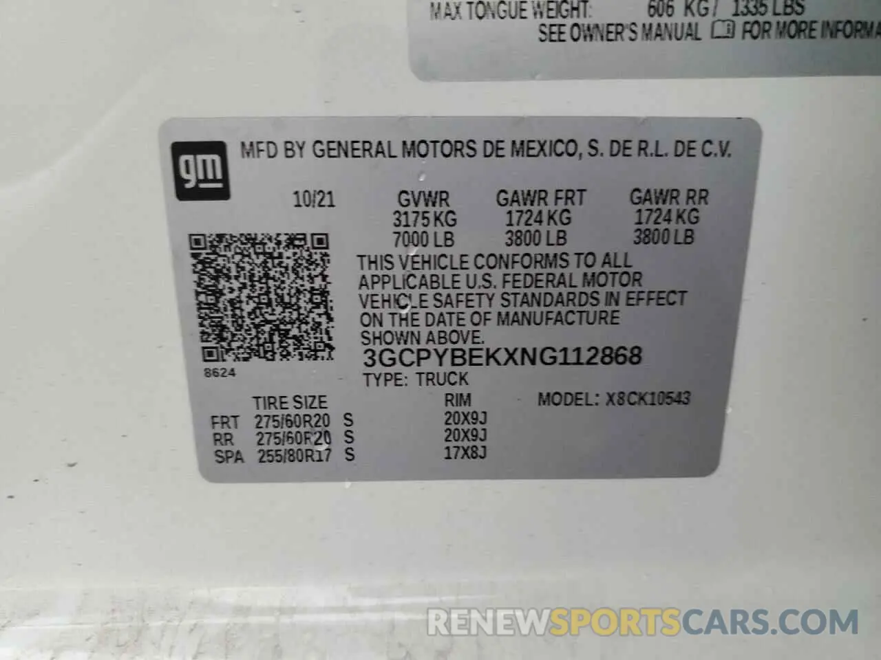 15 Фотография поврежденного автомобиля 3GCPYBEKXNG112868 CHEVROLET All Models 2022