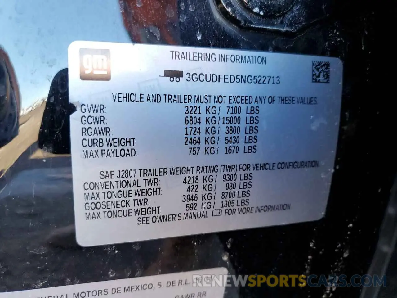 15 Photograph of a damaged car 3GCUDFED5NG522713 CHEVROLET ALL Models 2022