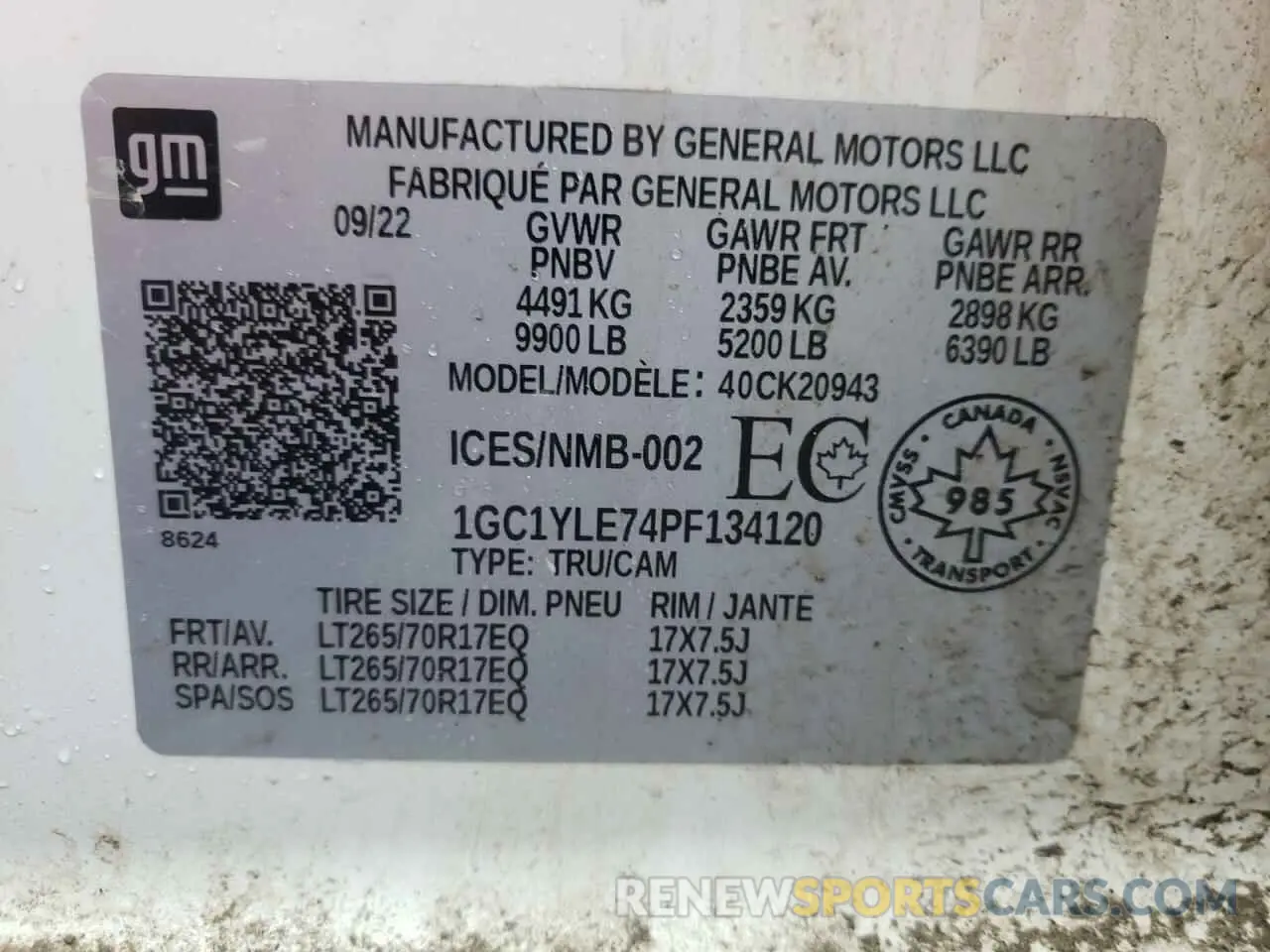 12 Фотография поврежденного автомобиля 1GC1YLE74PF134120 CHEVROLET ALL Models 2023