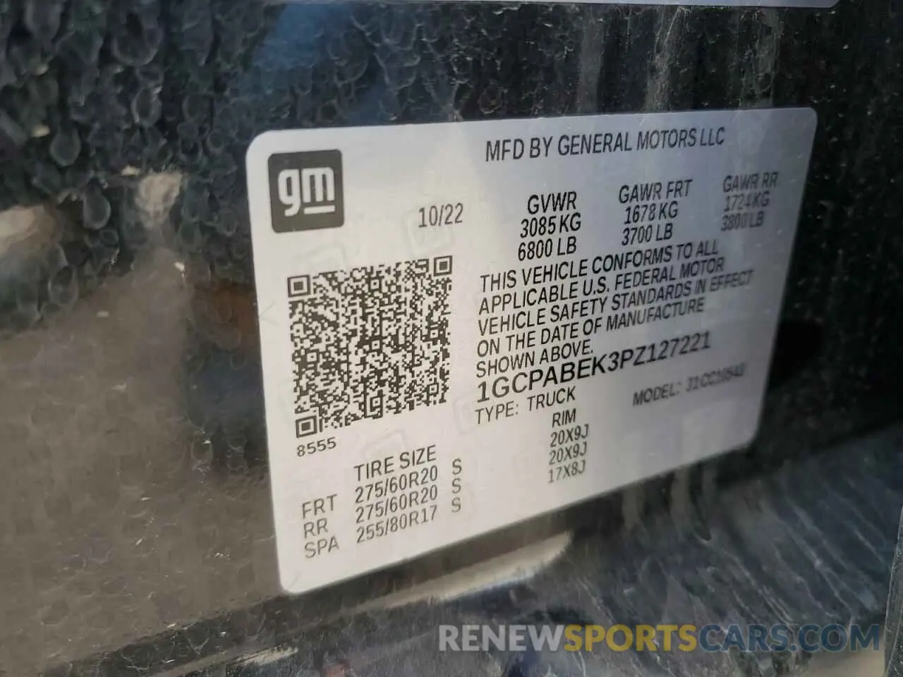 14 Фотография поврежденного автомобиля 1GCPABEK3PZ127221 CHEVROLET ALL Models 2023