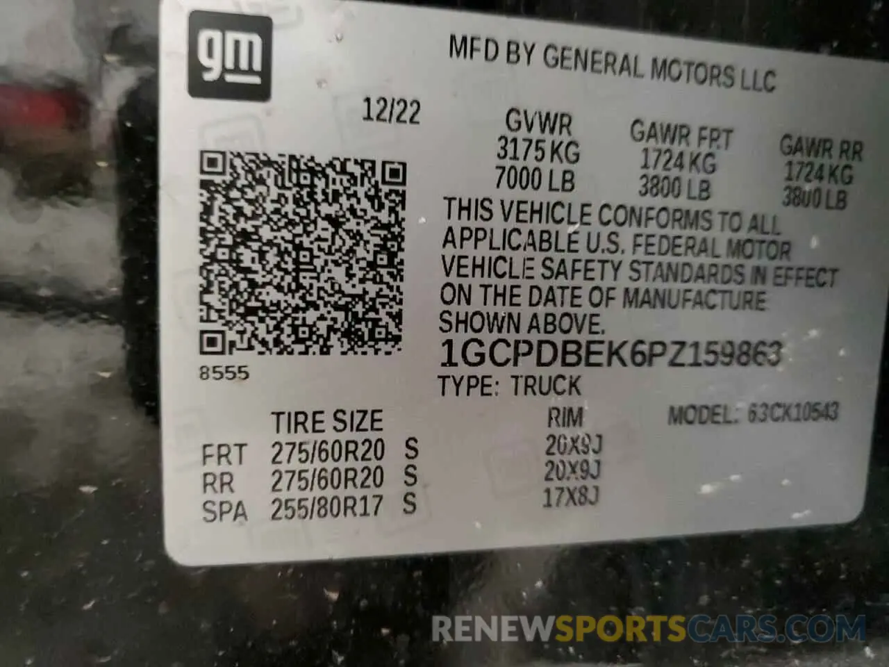 14 Photograph of a damaged car 1GCPDBEK6PZ159863 CHEVROLET ALL Models 2023