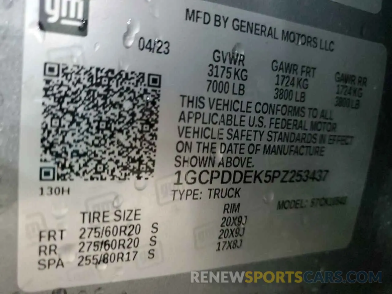 13 Фотография поврежденного автомобиля 1GCPDDEK5PZ253437 CHEVROLET ALL Models 2023