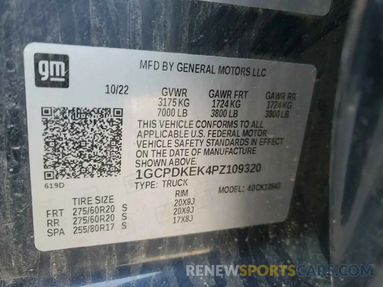 13 Фотография поврежденного автомобиля 1GCPDKEK4PZ109320 CHEVROLET ALL Models 2023