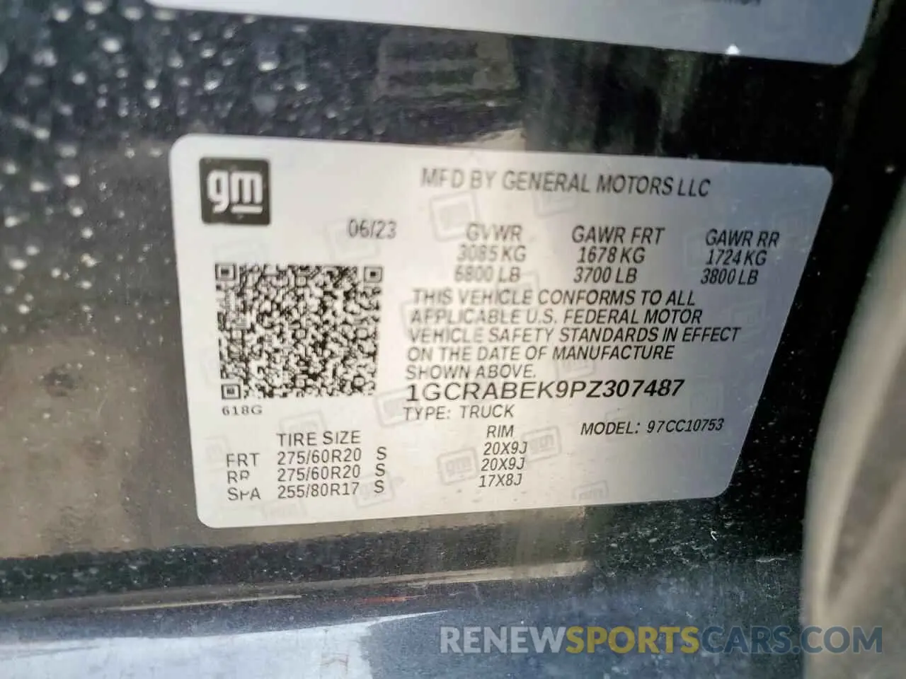 12 Фотография поврежденного автомобиля 1GCRABEK9PZ307487 CHEVROLET ALL Models 2023