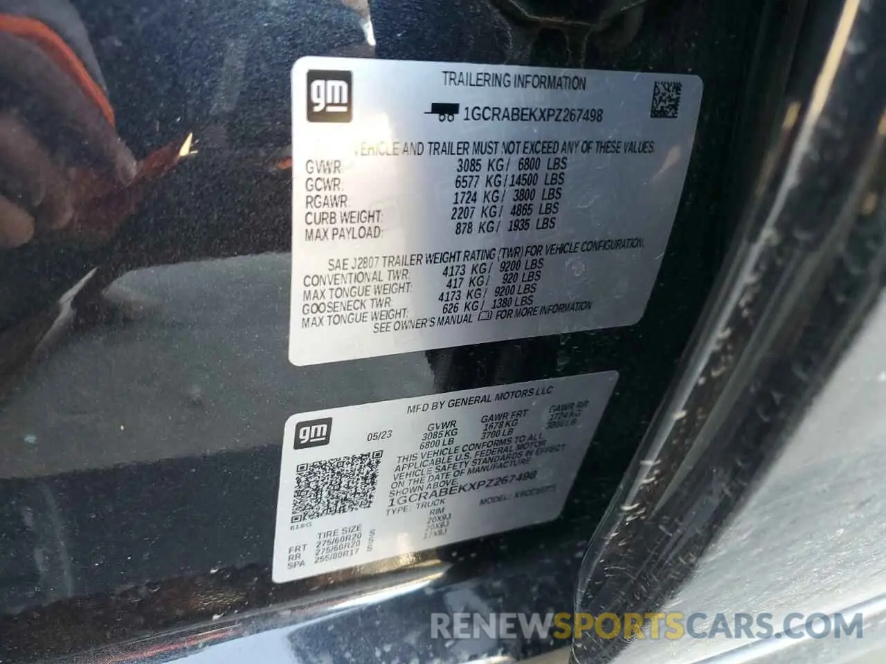 14 Фотография поврежденного автомобиля 1GCRABEKXPZ267498 CHEVROLET ALL Models 2023