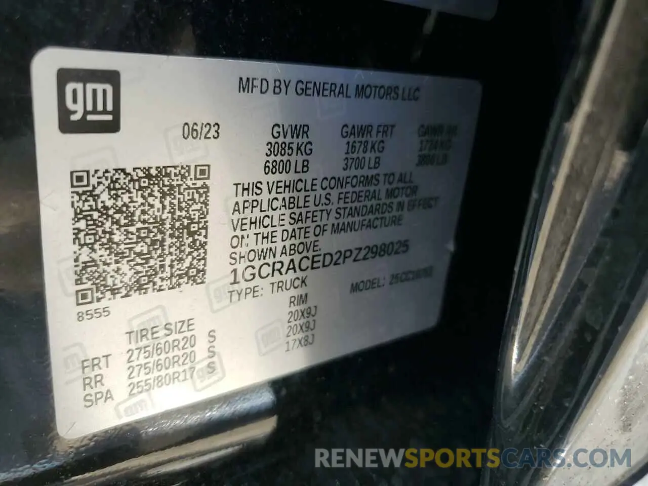 14 Photograph of a damaged car 1GCRACED2PZ298025 CHEVROLET ALL Models 2023