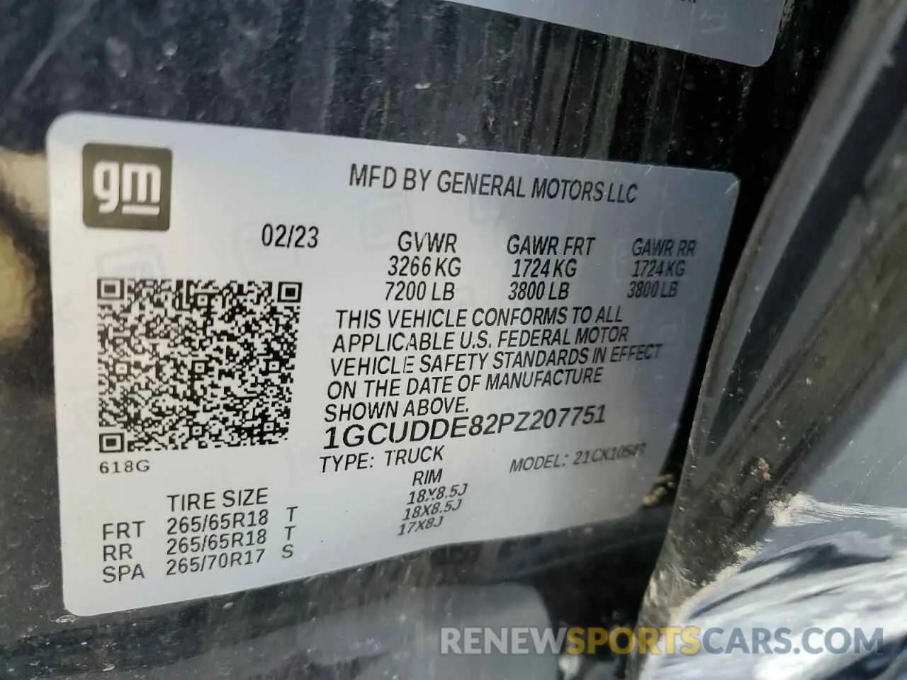 13 Photograph of a damaged car 1GCUDDE82PZ207751 CHEVROLET ALL Models 2023