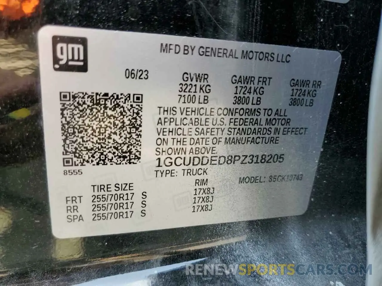 13 Фотография поврежденного автомобиля 1GCUDDED8PZ318205 CHEVROLET ALL Models 2023