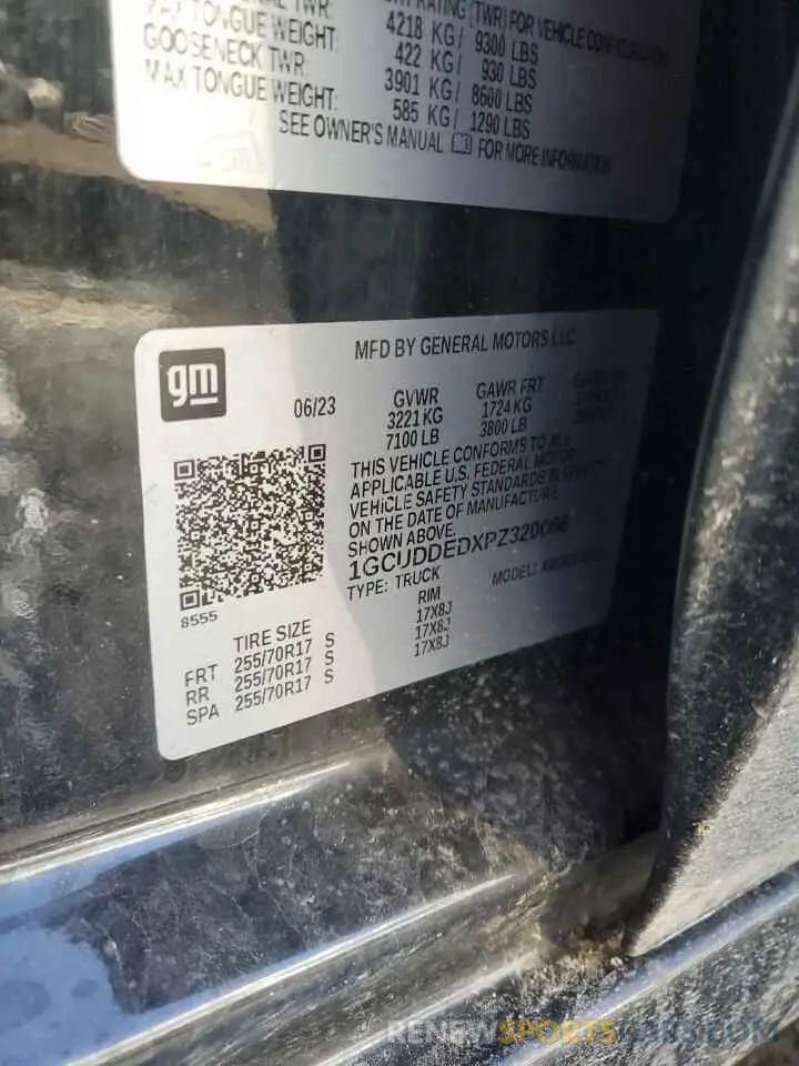 14 Photograph of a damaged car 1GCUDDEDXPZ320666 CHEVROLET ALL Models 2023