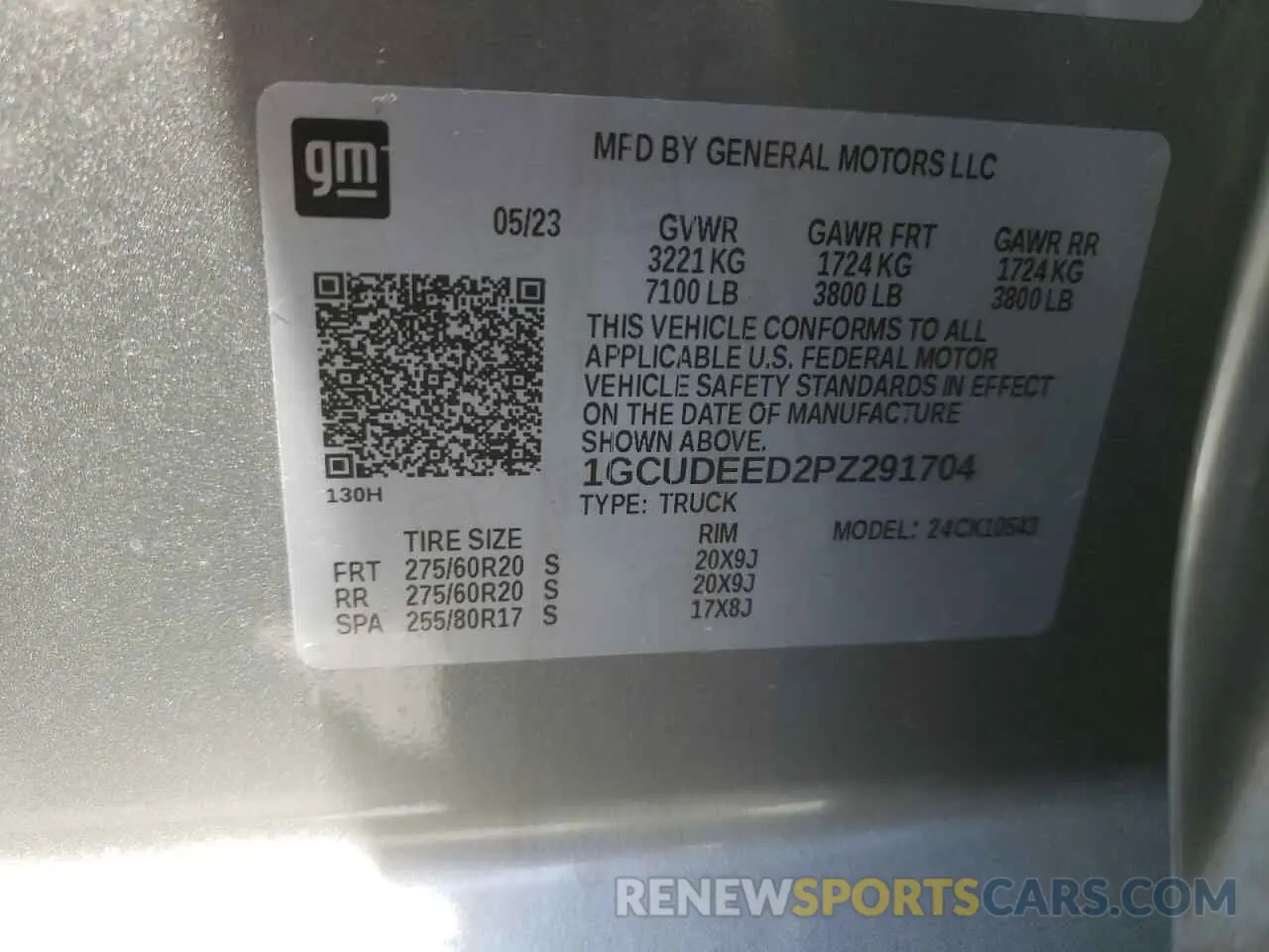12 Фотография поврежденного автомобиля 1GCUDEED2PZ291704 CHEVROLET ALL Models 2023