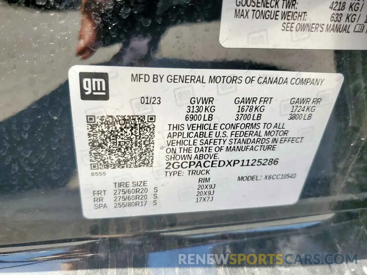 12 Photograph of a damaged car 2GCPACEDXP1125286 CHEVROLET ALL Models 2023