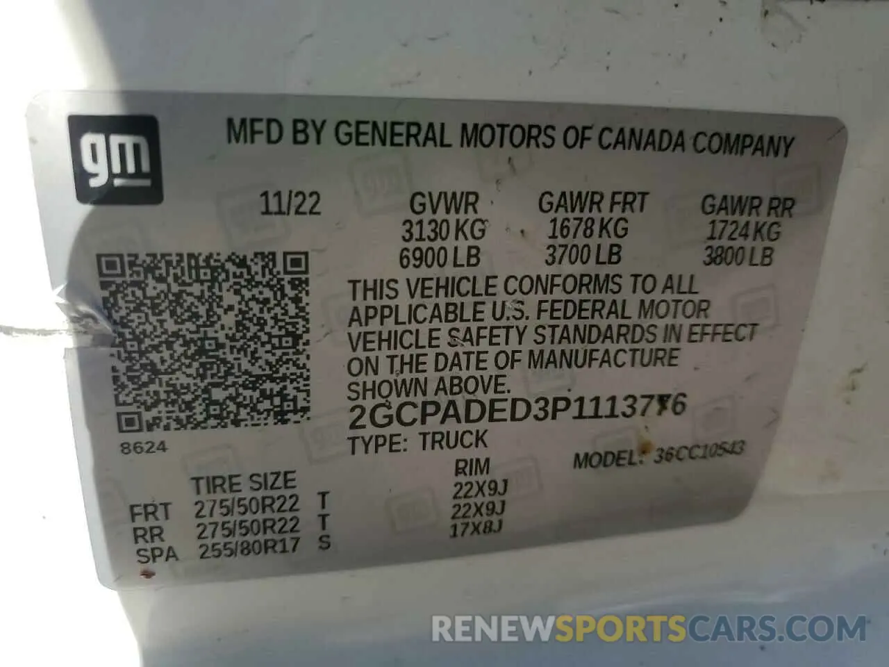 12 Photograph of a damaged car 2GCPADED3P1113776 CHEVROLET ALL Models 2023