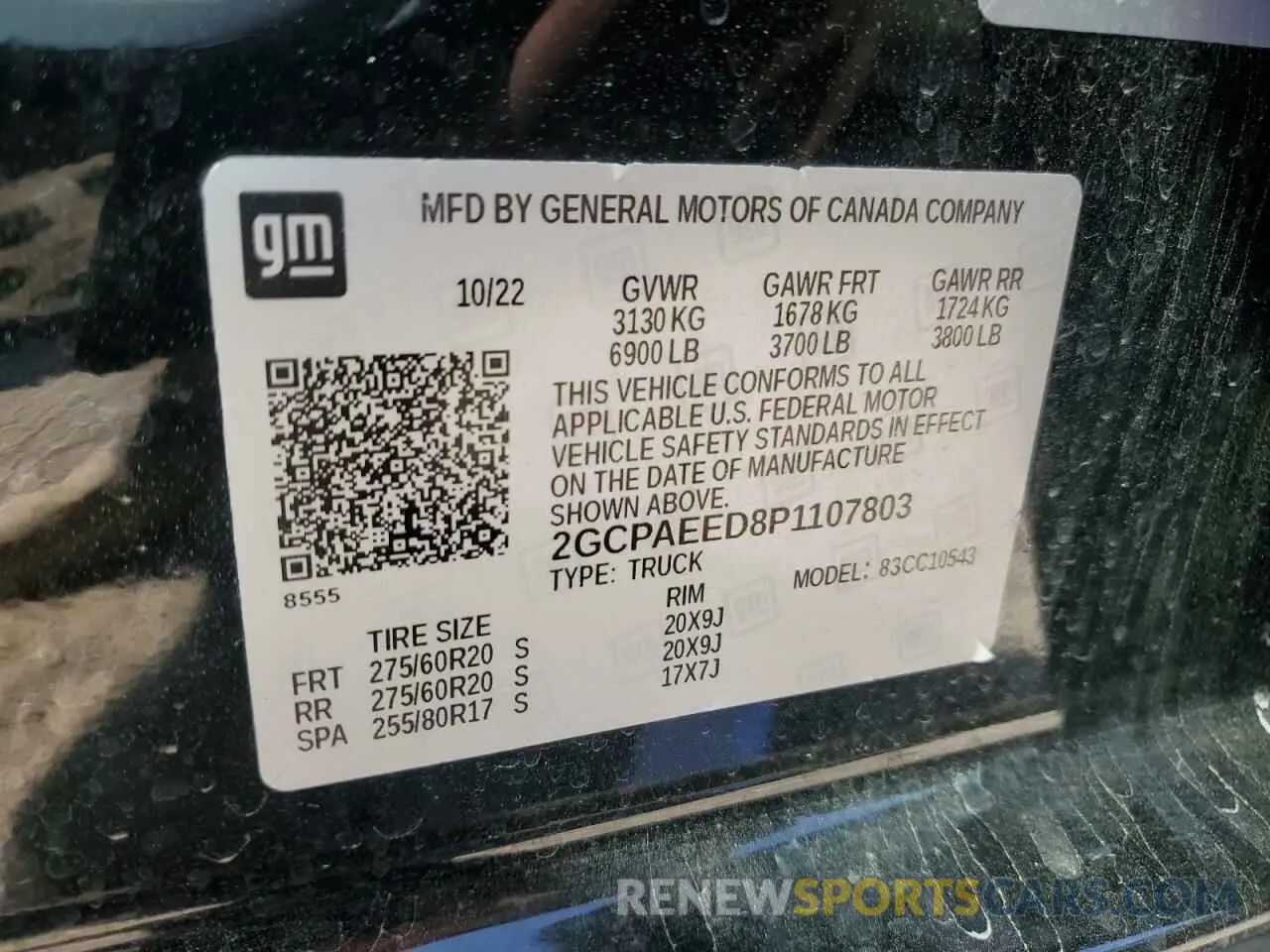 13 Photograph of a damaged car 2GCPAEED8P1107803 CHEVROLET ALL Models 2023