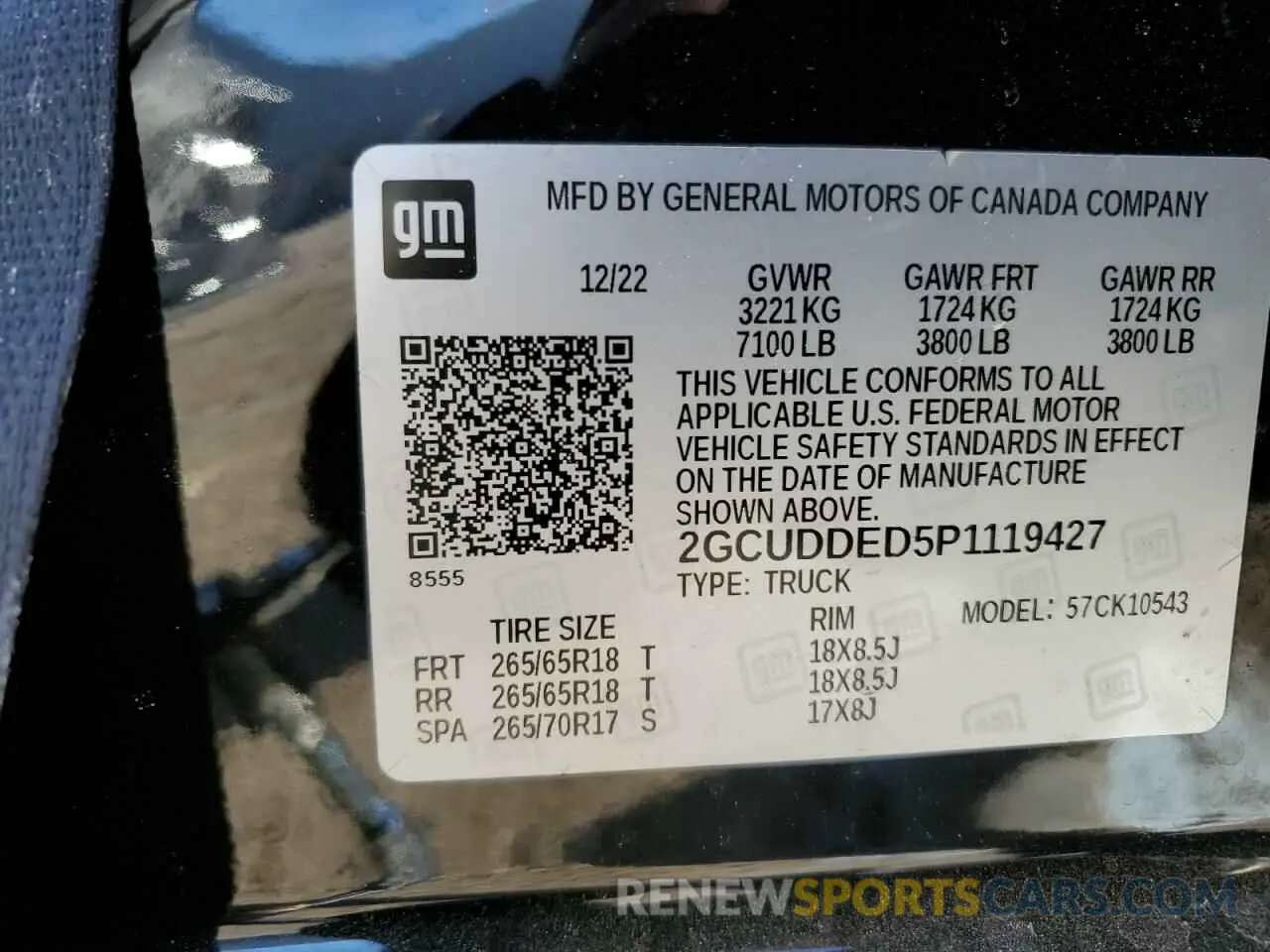 12 Фотография поврежденного автомобиля 2GCUDDED5P1119427 CHEVROLET ALL Models 2023