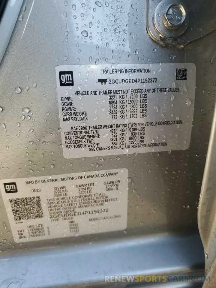 12 Фотография поврежденного автомобиля 2GCUDGED4P1152372 CHEVROLET ALL Models 2023