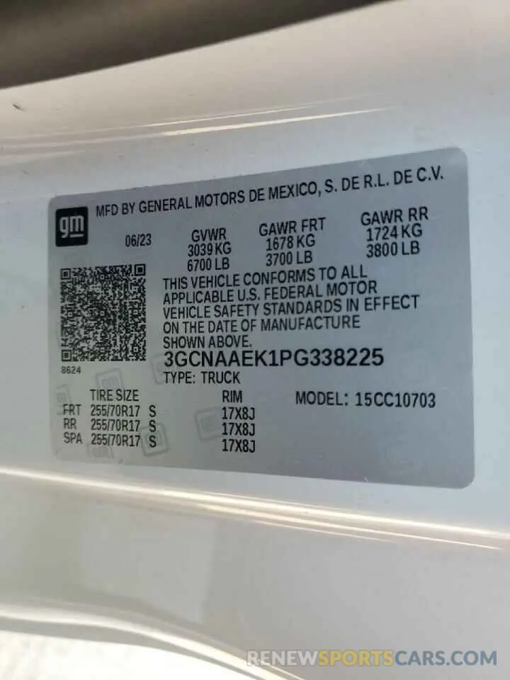 13 Фотография поврежденного автомобиля 3GCNAAEK1PG338225 CHEVROLET ALL Models 2023