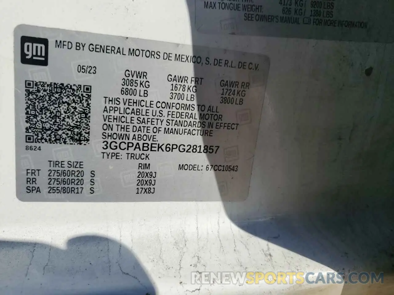 14 Photograph of a damaged car 3GCPABEK6PG281857 CHEVROLET ALL Models 2023