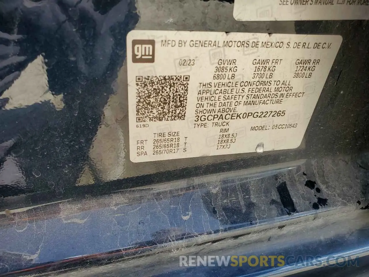 13 Photograph of a damaged car 3GCPACEK0PG227265 CHEVROLET ALL Models 2023