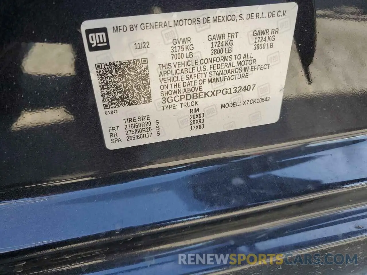 14 Photograph of a damaged car 3GCPDBEKXPG132407 CHEVROLET ALL Models 2023