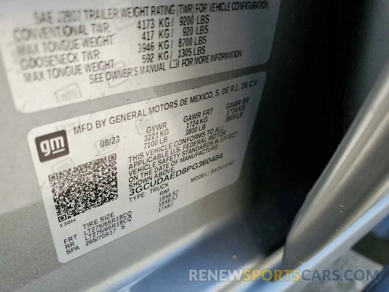 12 Фотография поврежденного автомобиля 3GCUDAED8PG360484 CHEVROLET ALL Models 2023